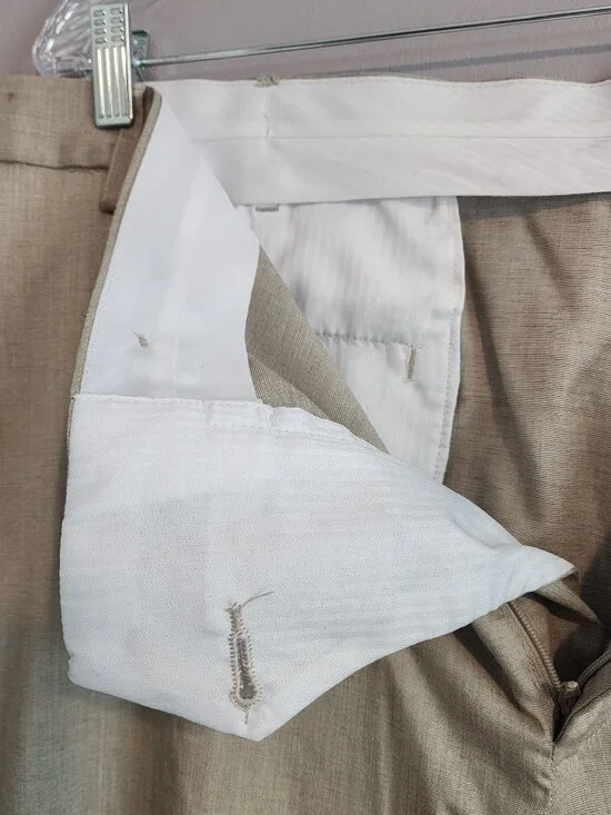 2/$15 Savane Men's Beige Dress Pants - Size 42x30 - Picture 10 of 12